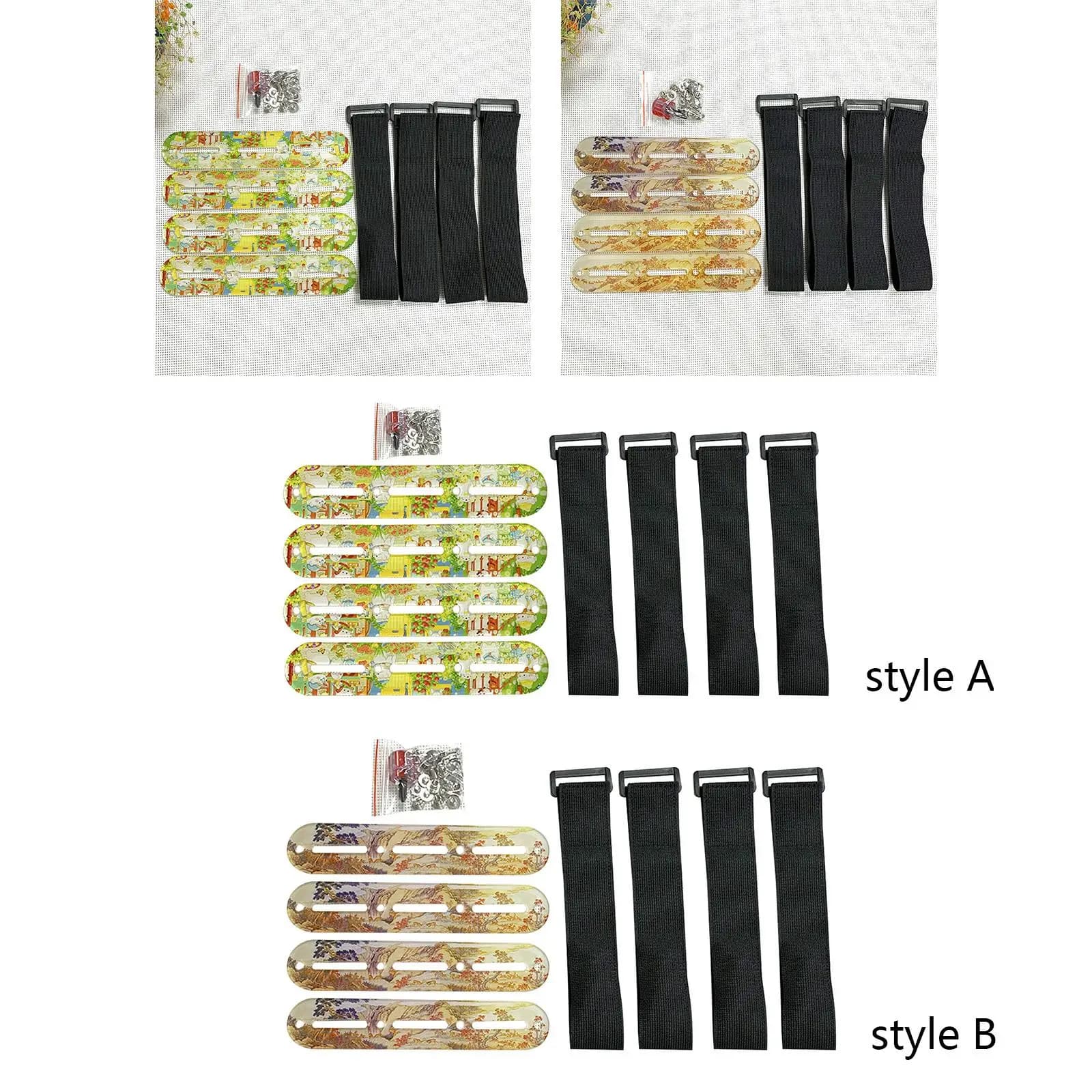 Canvas Tension Clips for Cross Stitch Frame with Straps and Screws Acrylic Sewing Stretch Tools Embroidery Hoop DIY Craft