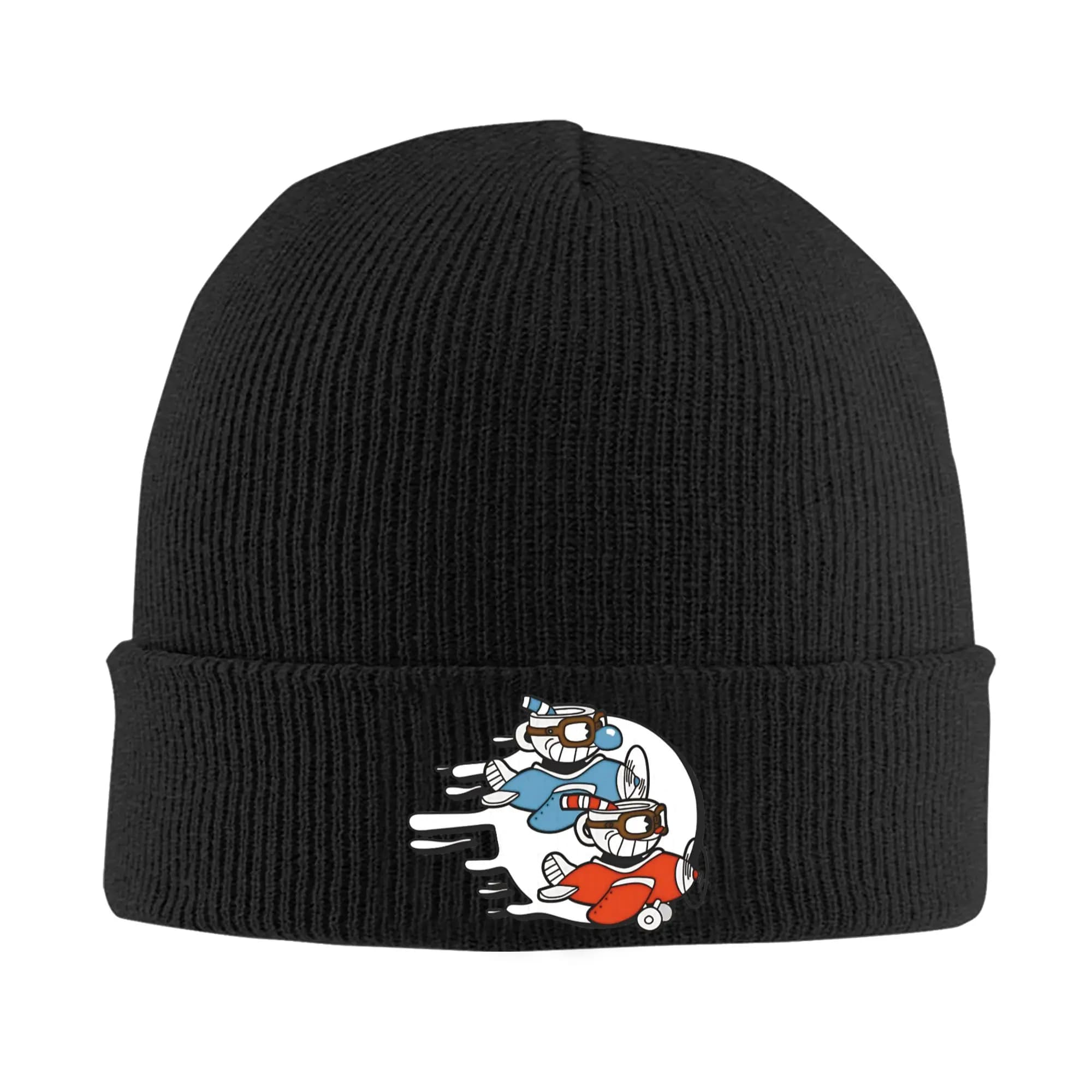 Cuphead and Mugman cup mug Accessories Warm Winter Cuff Beanie For Men Women Knitted Caps Bonnet Hats