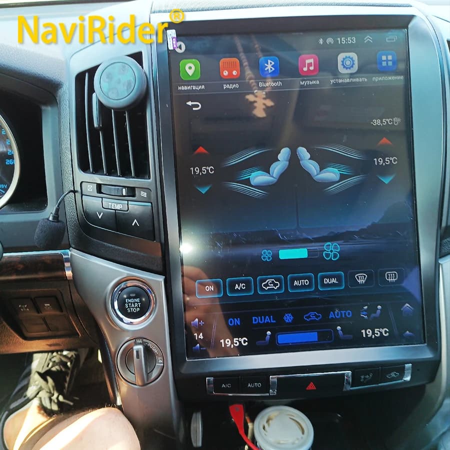 256GB Touch Screen Android 15 Head Unit For Toyota Land Cruiser 200 LC200 2008-2019 Radio GPS Navigation Car Multimedia Player