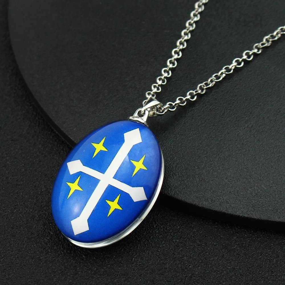 Anime Black Clover Yuno collana Blue Millstone Vintage crocifisso croce Yuno Grinberryall ciondolo puntelli Cosplay