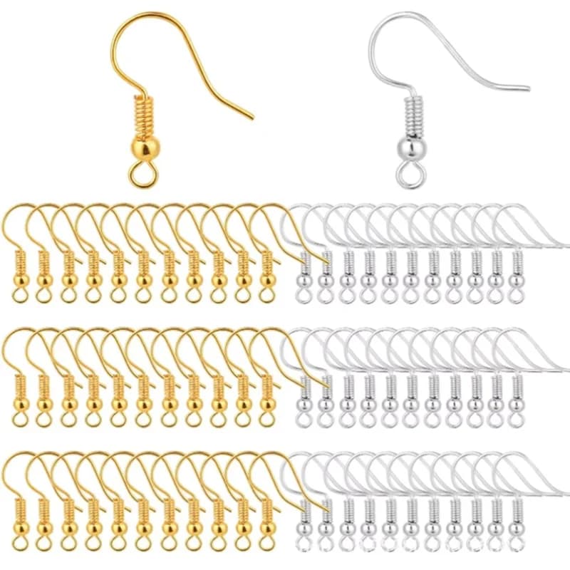 100/500 pcs FAI DA TE Earrings Earrings Stainless Steel Hooks Ipoallergenic Earrings Making Accessories Hook Earwire
