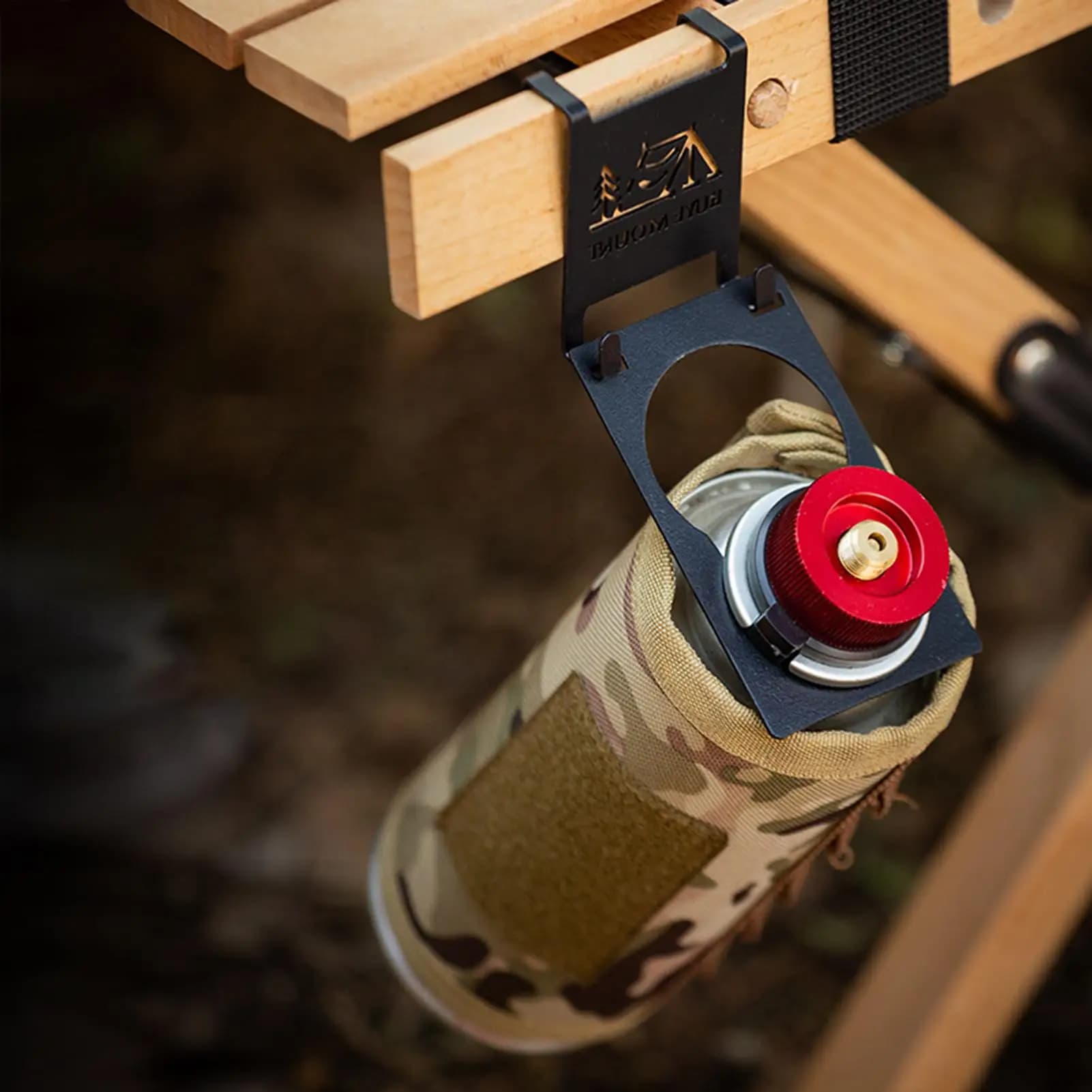 Gancio per bombole da esterno in metallo, clip per serbatoio di gas butano, gancio portatile per bombole, accessori da campeggio, attrezzo da esterno