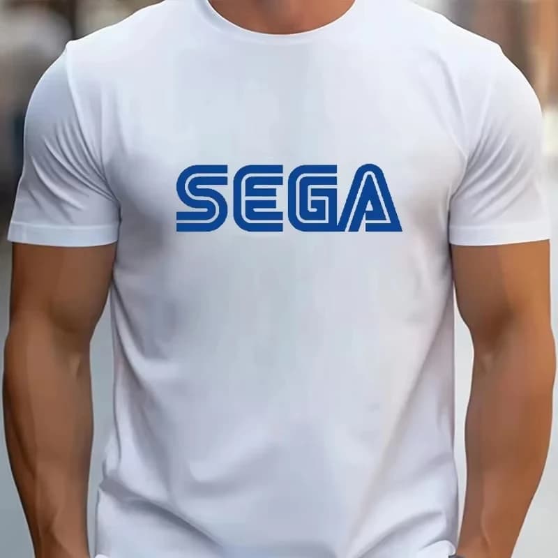 Nuova Collezione T-Shirt da Uomo con Logo Sega, Magliette Estive Casual a Maniche Corte, Moda Streetwear Harajuku, Stile Coreano per Appassionati di Giochi