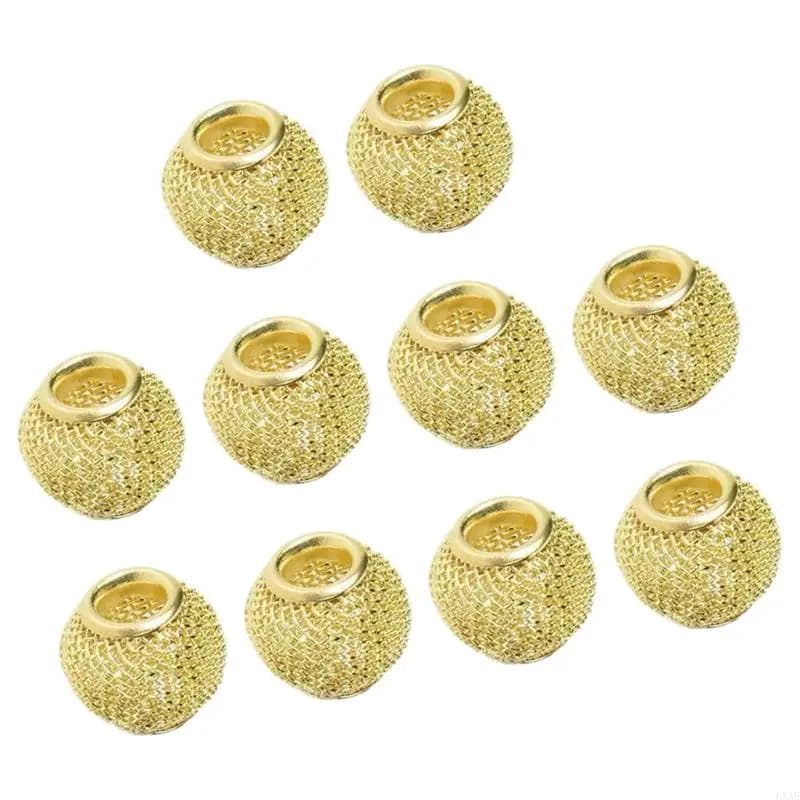 10Pcs Iron Hollow Sphere Beads For Unique Earrings Necklaces And Bracelets Stylish Jewelry Components