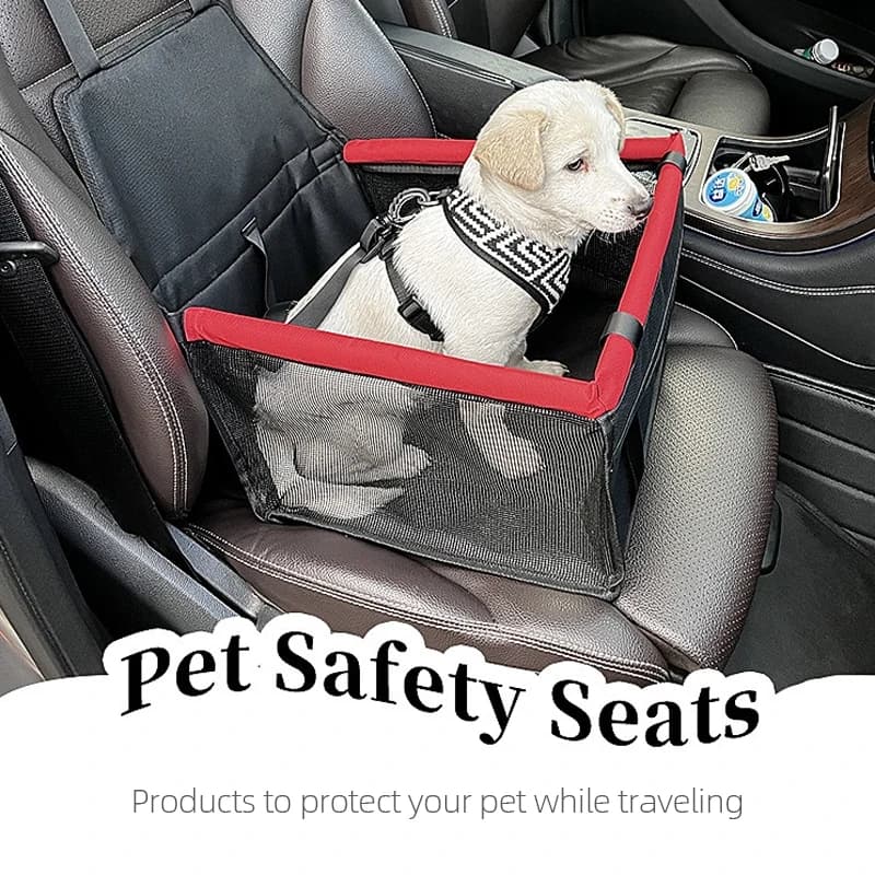 Borsa da viaggio pieghevole per animali domestici con cintura di sicurezza - Organizer pieghevole per tappetino per seggiolino auto per cani impermeabile a doppio strato