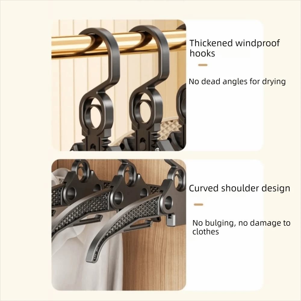 Set of 5 Folding Larga Shoulders, Retractable, Anti-slip, Portals, Plastic Space