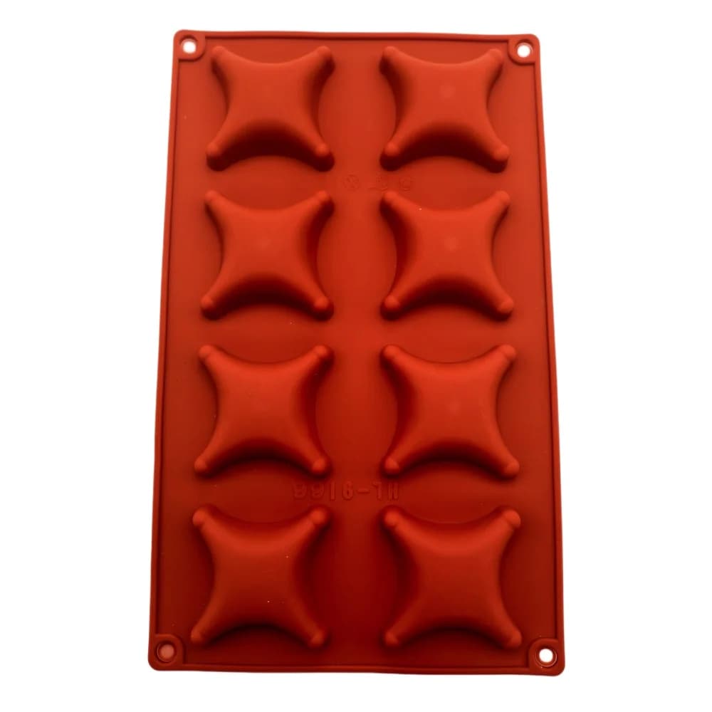 8 Hole Quadrangle Pillow Shape Silicone Chocolate Mold Home Baking Utensils Mousse Bread Pudding Cookie Cake Mold New Arrival