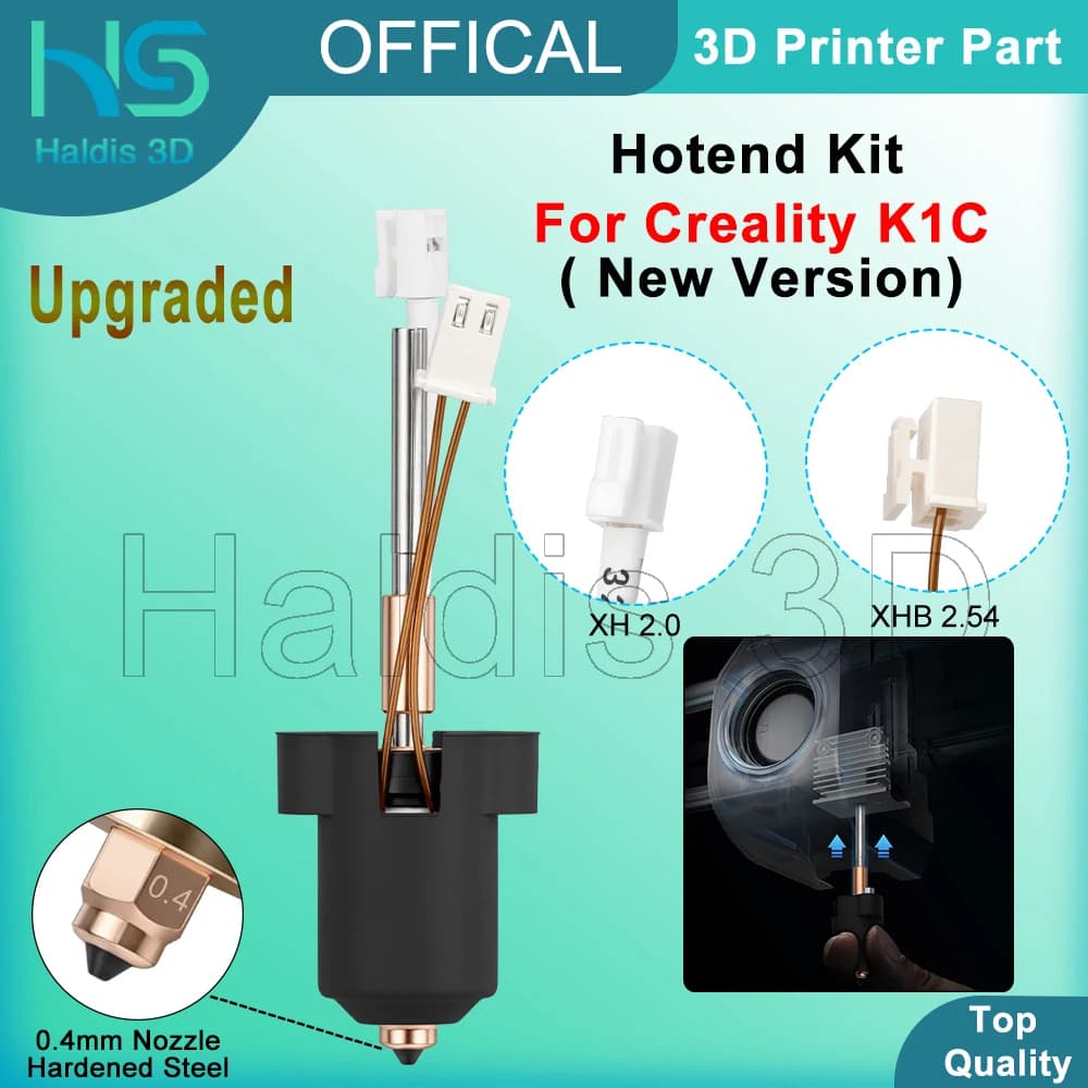 Kit Hotend aggiornato per Creality K1C Nuova versione Kit testa di riscaldamento in ceramica Ugello intercambiabile rapido per parte di ricambio stampante 3D K1C