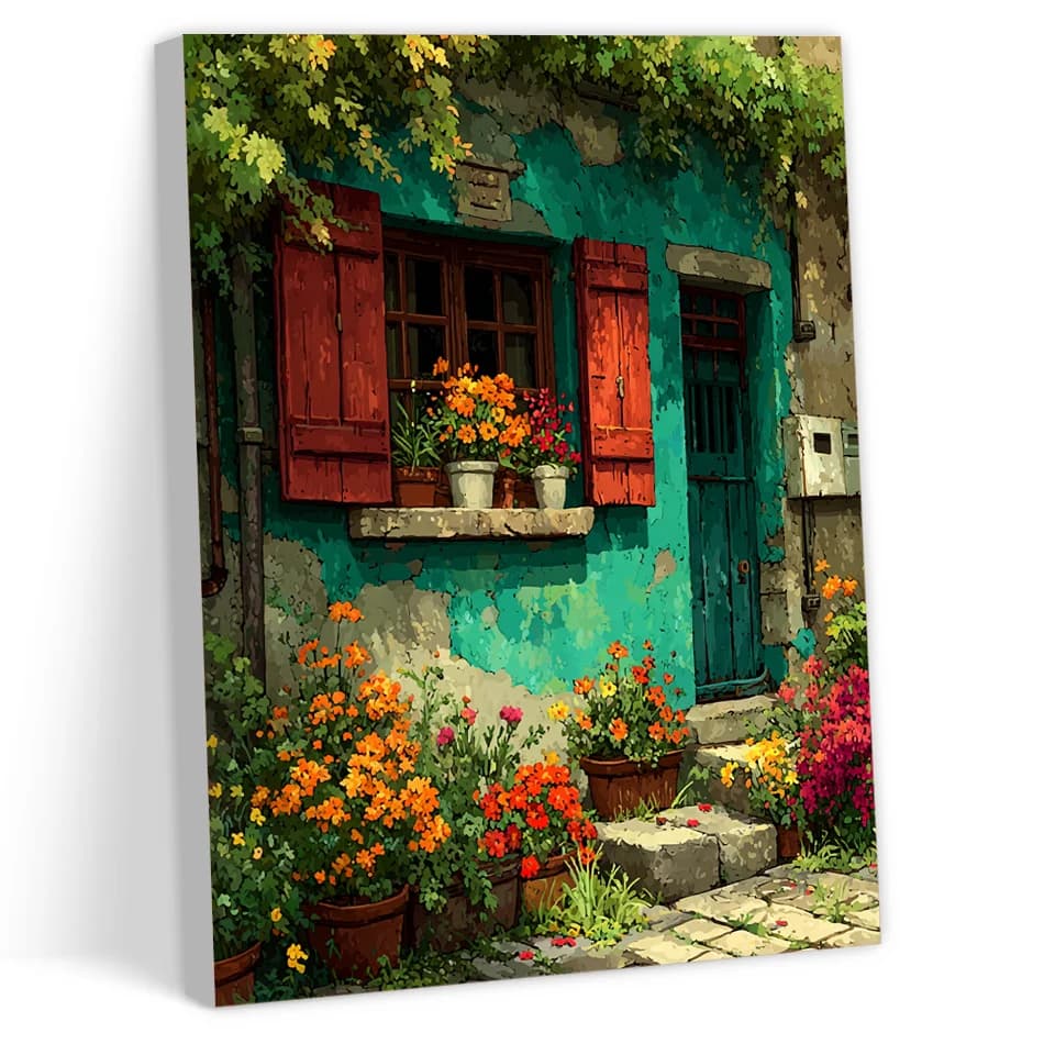 CHENISTORY Painting By Numbers On Canvas Acrylic Paints Paint Brushes Pictures By Numbers Landscape Decorative Crafts Supplies
