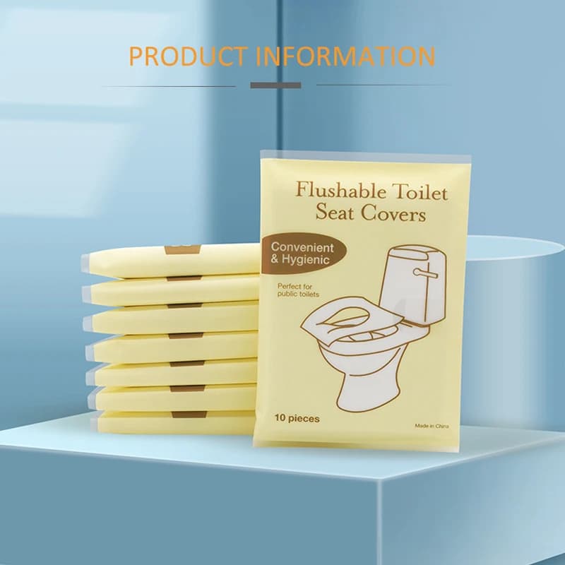 Coprisedile per WC usa e getta Portatile da viaggio Campeggio Hotel Bagno Tappetino per WC Tappetini per WC in acqua solubile degradabile Carta