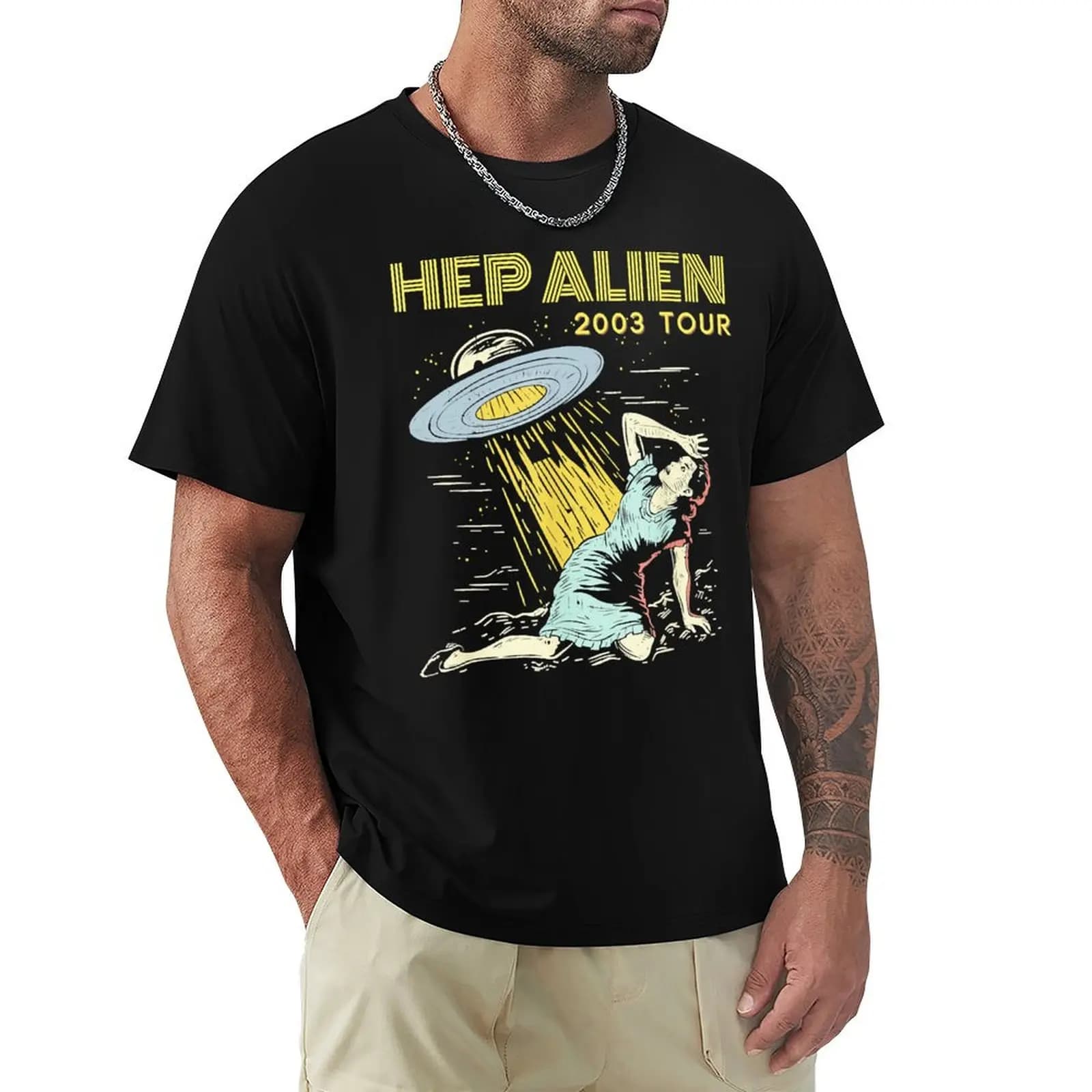 Hep Alien Band Pop Culture T-Shirt Big Size Daily Wear T-Shirt