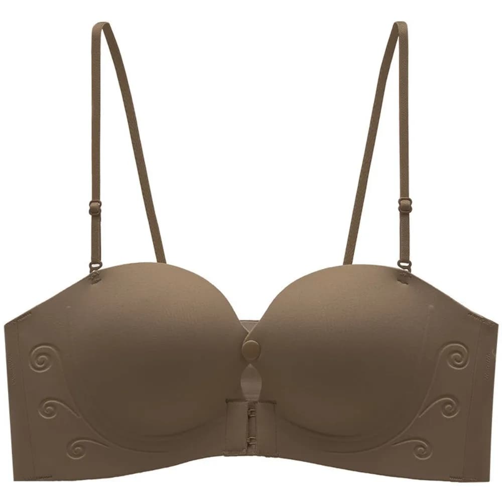 Wrap the Chest Wireless Deep V Bra Front Buckle Shockproof Push Up Underwear Lingerie Close-fitting Front Buckle Brassiere