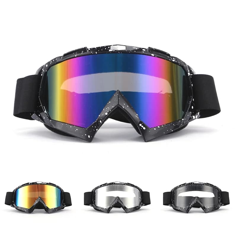 Occhiali da sci Protezione antipolvere antivento Occhiali da moto Occhiali da equitazione fuoristrada vintage Occhiali da sci da snowboard antiappannamento invernali