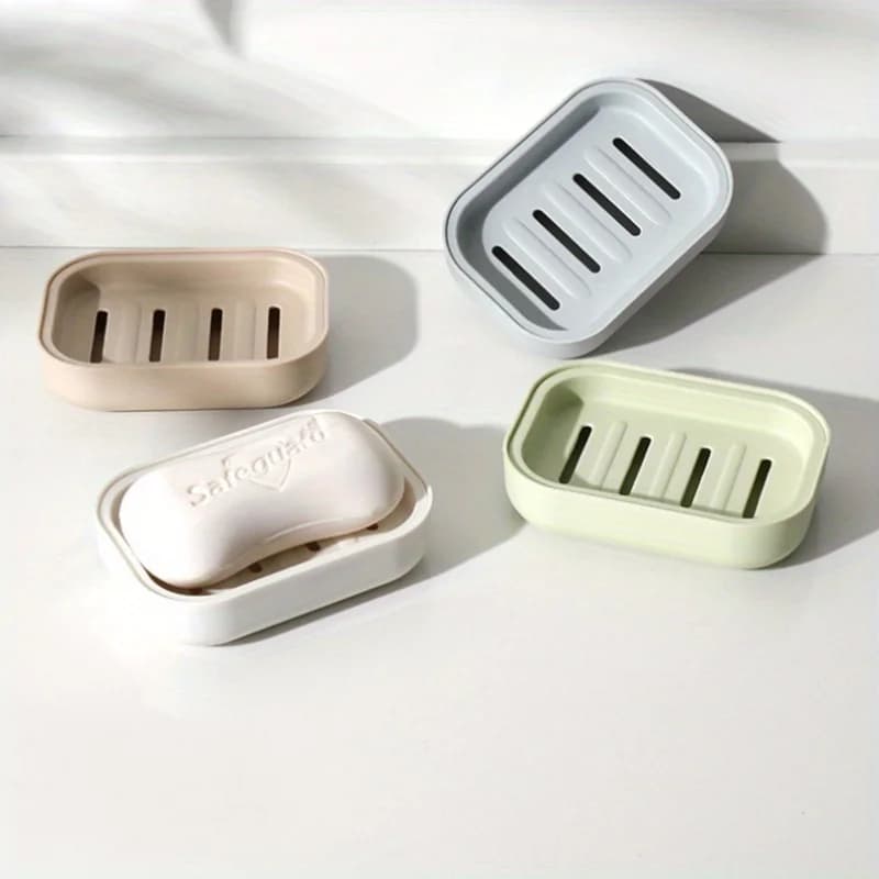 2pcs New Bathroom Dish Plate Case Home Shower Travel Hiking Holder Container Soap Box Plastic Soap Box Dispenser Soap Rack