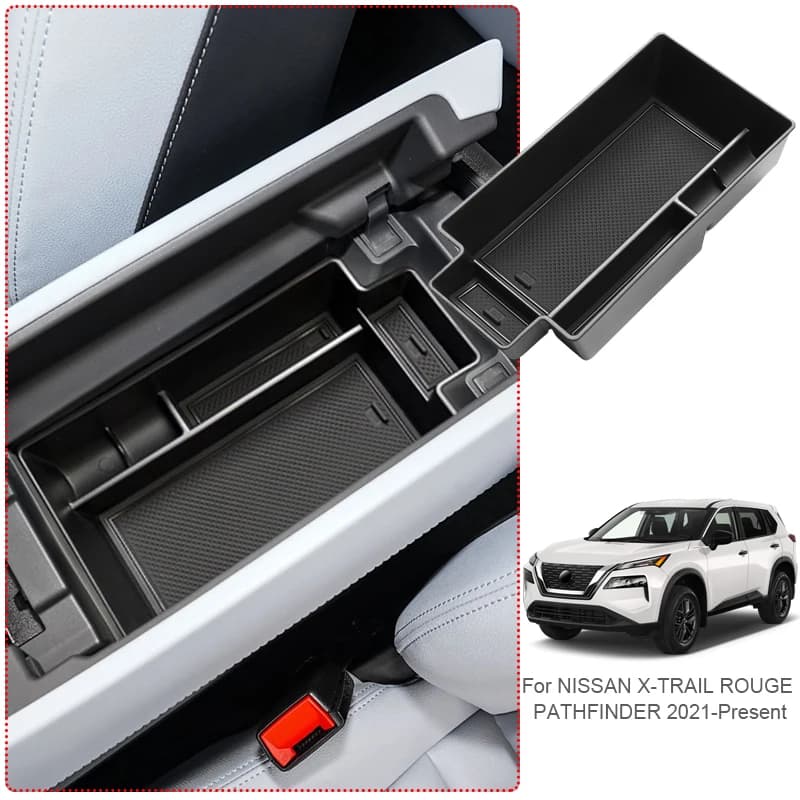 Auto ABS Bracciolo Scatola di Immagazzinaggio Per NISSAN X-TRAIL ROUGE PATHFINDER 2021-Presente Sotto Centrol Controllo Organizzatore Vassoio Accessori