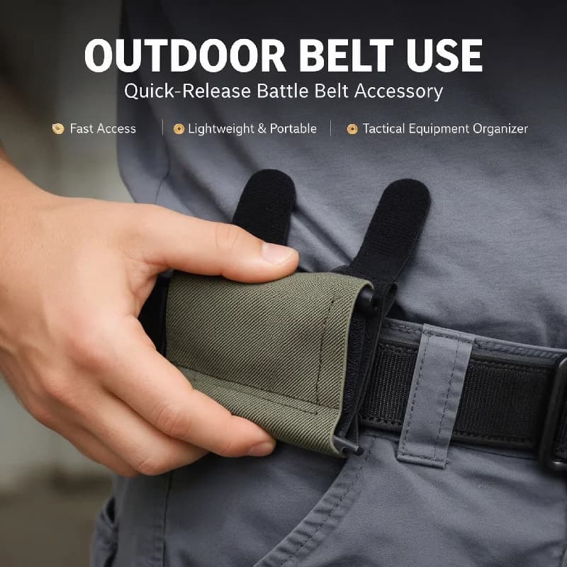 TQ Sleeve Tactical Strap Portable Quick-Release Velcro Waterproof Strap Outdoor Hunting and Camping Waist Belt Accessory