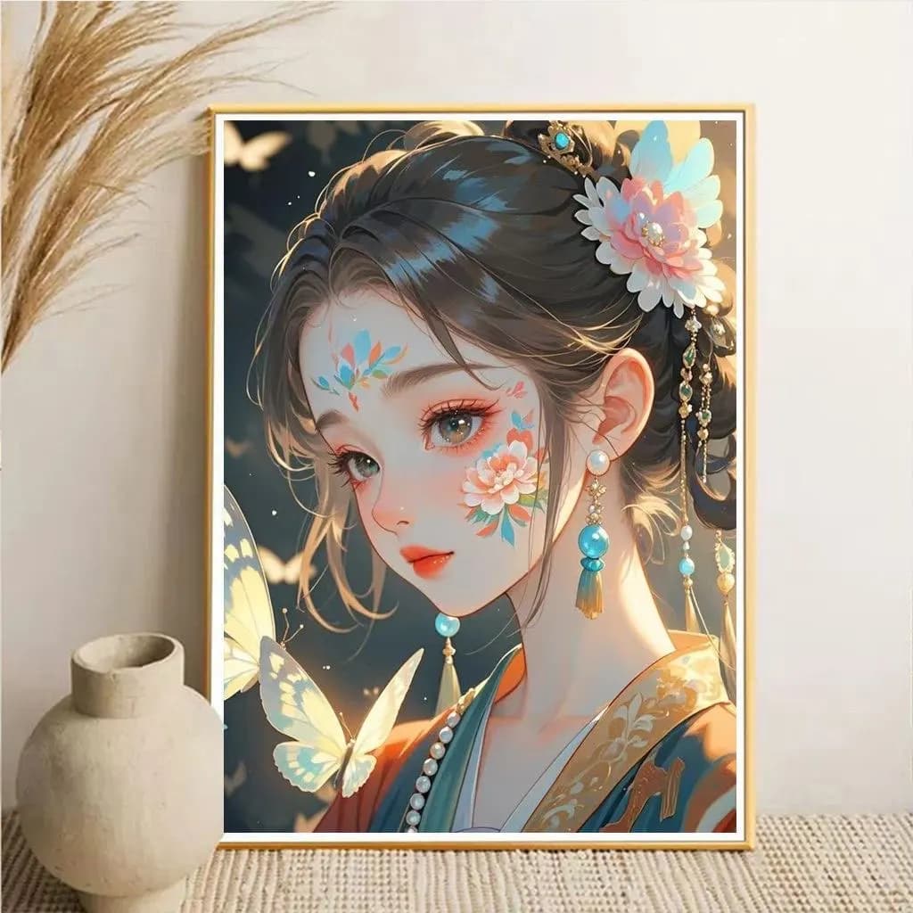 Ancient-style beauty 9CT 11CT Embroidery DIY Chinese Style Printed Kits Cross Stitch Thread Needlework Sets Crafts 43 Colors