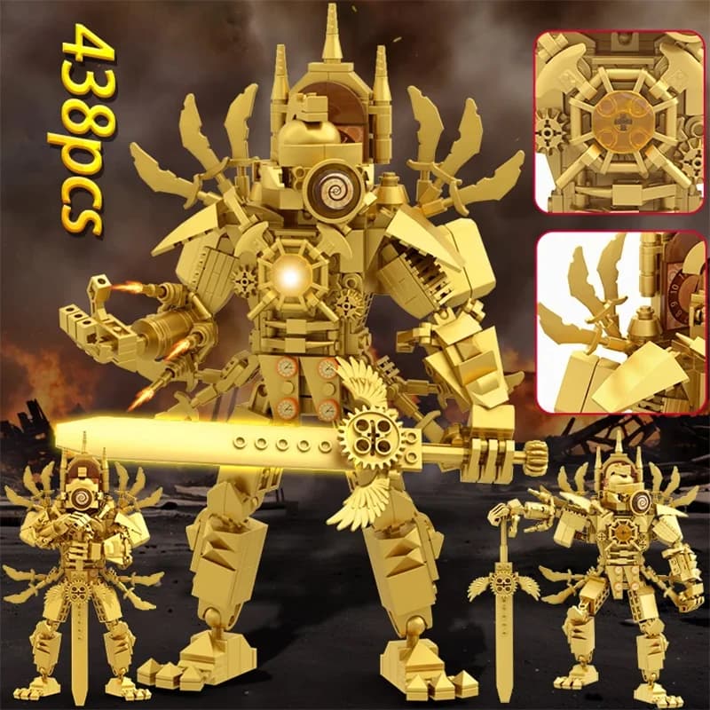 Moc Skibidi Toilet Builing Blocks Toy Titan Clock Man 2.0 Drill Man Titan TVMan Camerman Speakerman for Kids Boys regali di compleanno