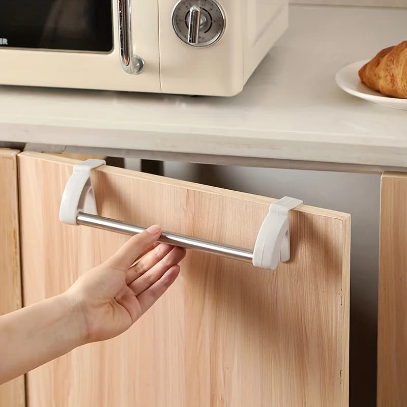 Porta asciugamani da 1 pezzo per bagno Porta asciugamani sopra la porta in acciaio inossidabile Porta asciugamani da bagno Porta asciugamani da cucina