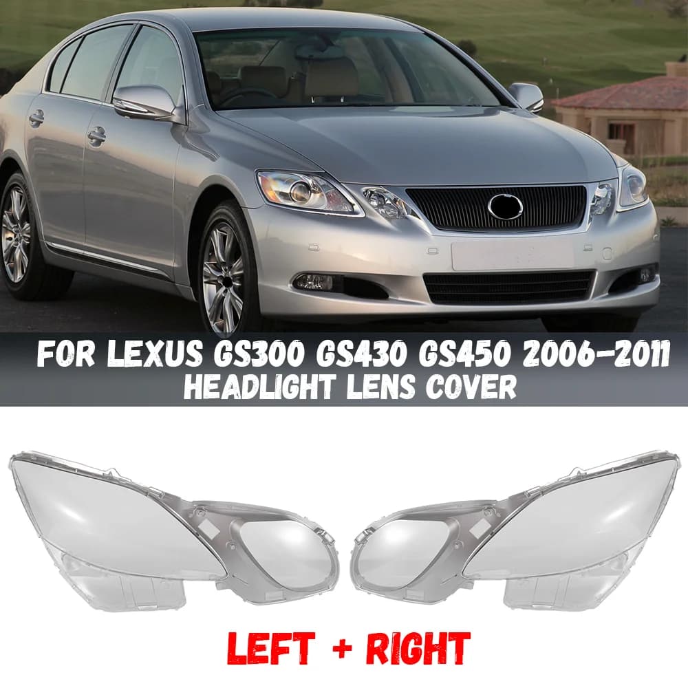 Per Lexus GS300 GS430 GS450 2006-2011 Faro Anteriore Copertura Della Lampada Del Faro Borsette Paralume Trasparente Lente Plexiglass