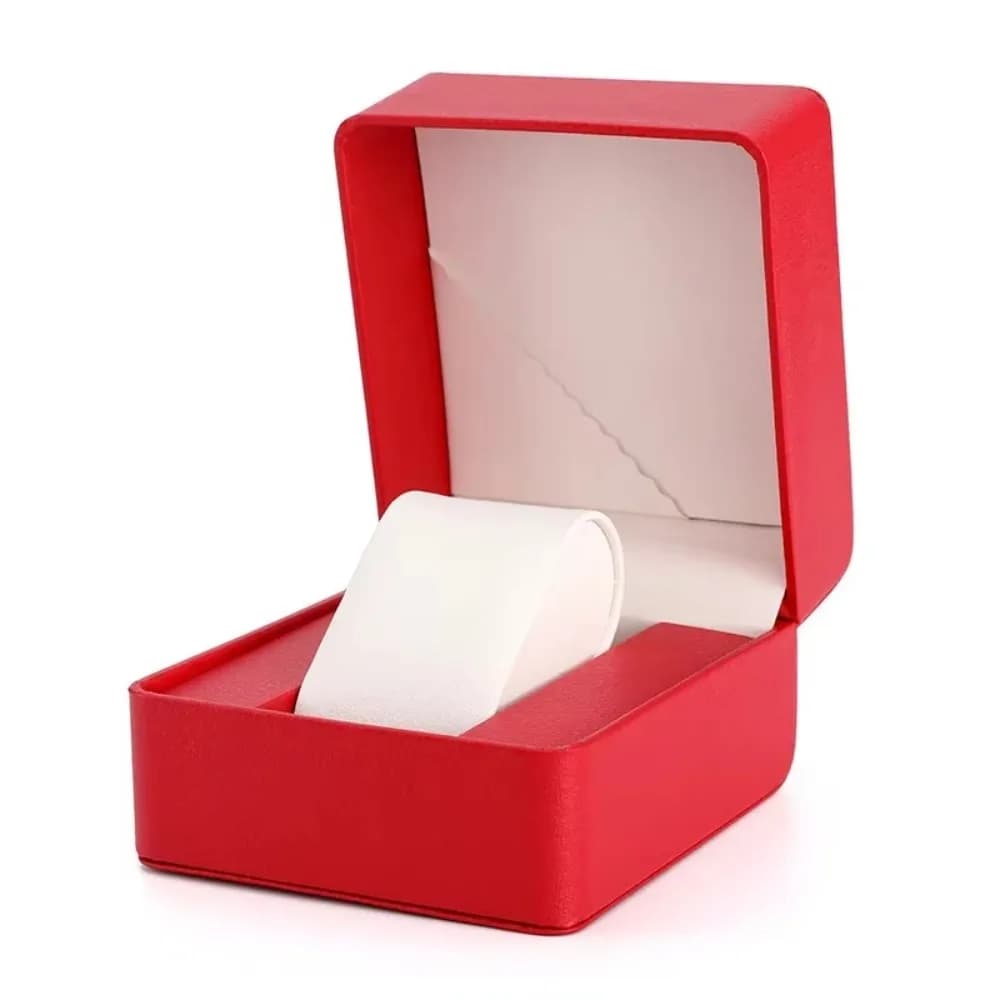 Scatola portaoggetti per orologio singolo in pelle PU Scatola regalo protettiva antiurto per orologio con cuscino Organizzatore di gioielli da viaggio per regalo da uomo