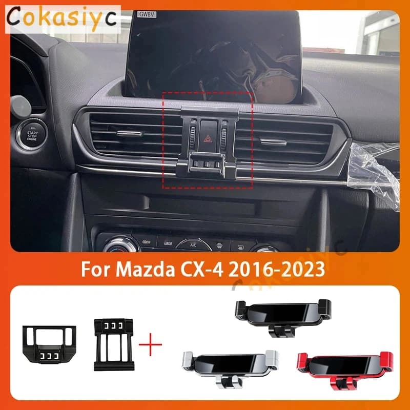 Car Mobile Phone Holder For Mazda CX-4 2016-2023 360 Degree Rotating GPS Special Mount Support Navigation Bracket Accessories