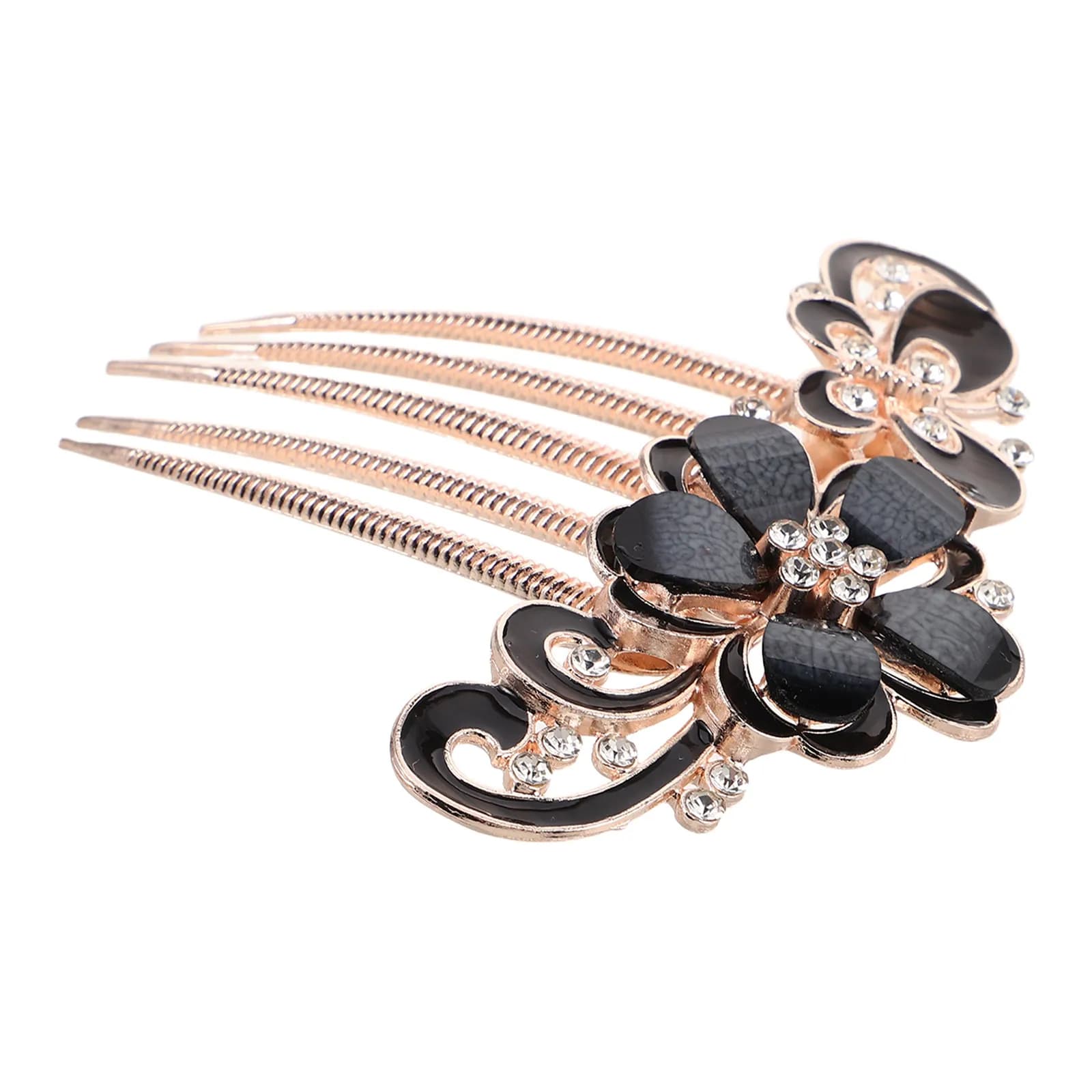 Crystal Rhinestone Flower Hair Combs Elegant Hair Side Combs Hairpins Barrettes Clips for Wedding Bride Party Women Girls
