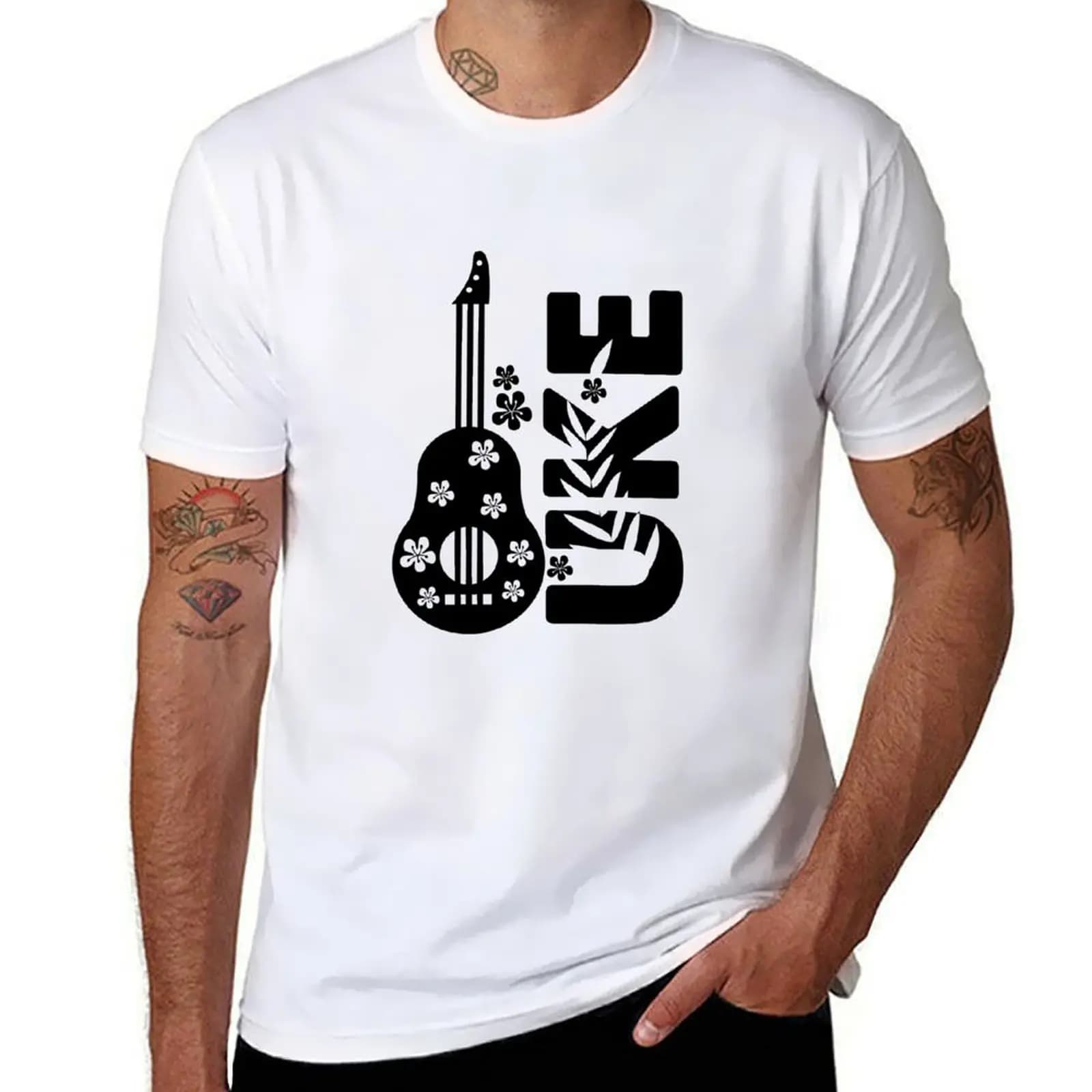 Ukulele Uke Music Lover Gift T-shirt divertente magliette con stampe maglietta da uomo in cotone