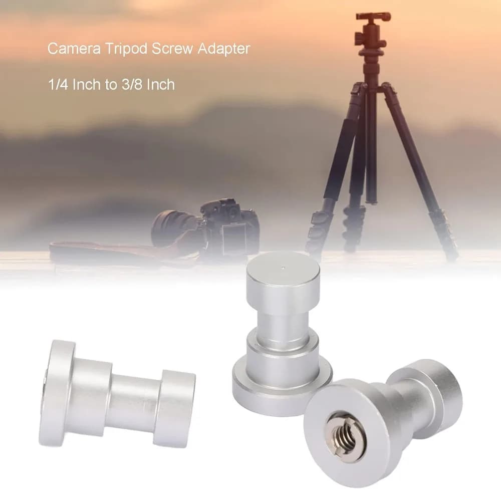 2/3PCS Aluminum Light Stand Adapter 1/4 to 3/8 Thread Converter Spigot Stud Screw for Camera Tripod Flash Bracket Softbox Rig