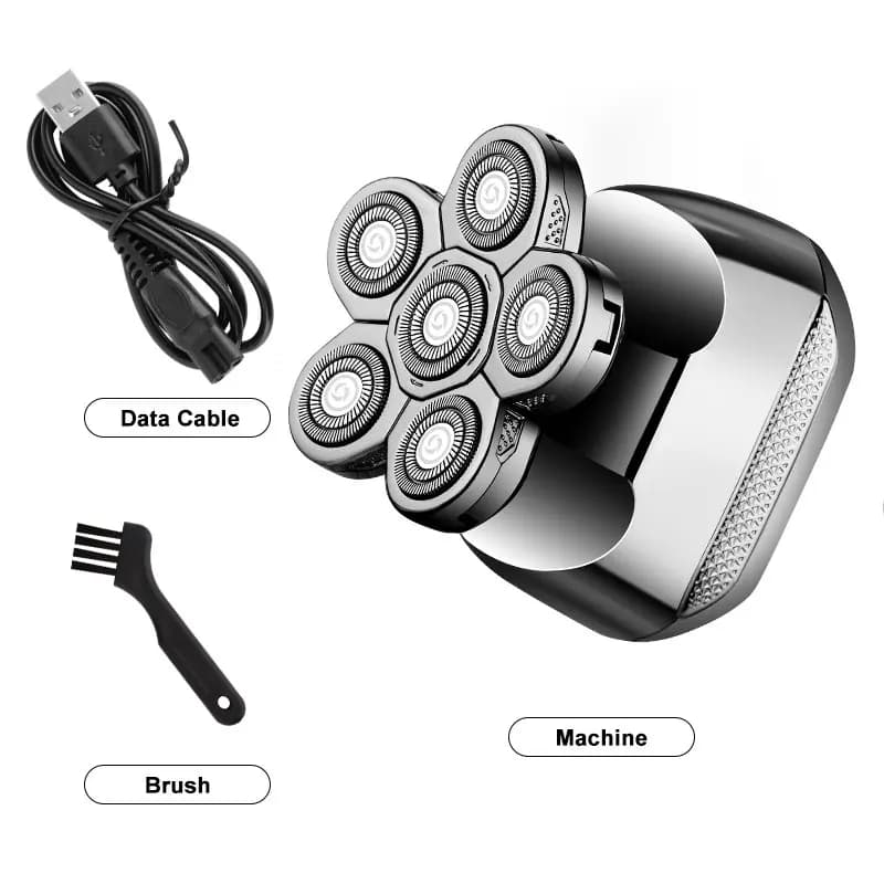 Hiena 4D head shavers for bald men, 9 updated floating heads Rasoi for dry and wet heads rechargeable 6 in 1 for men