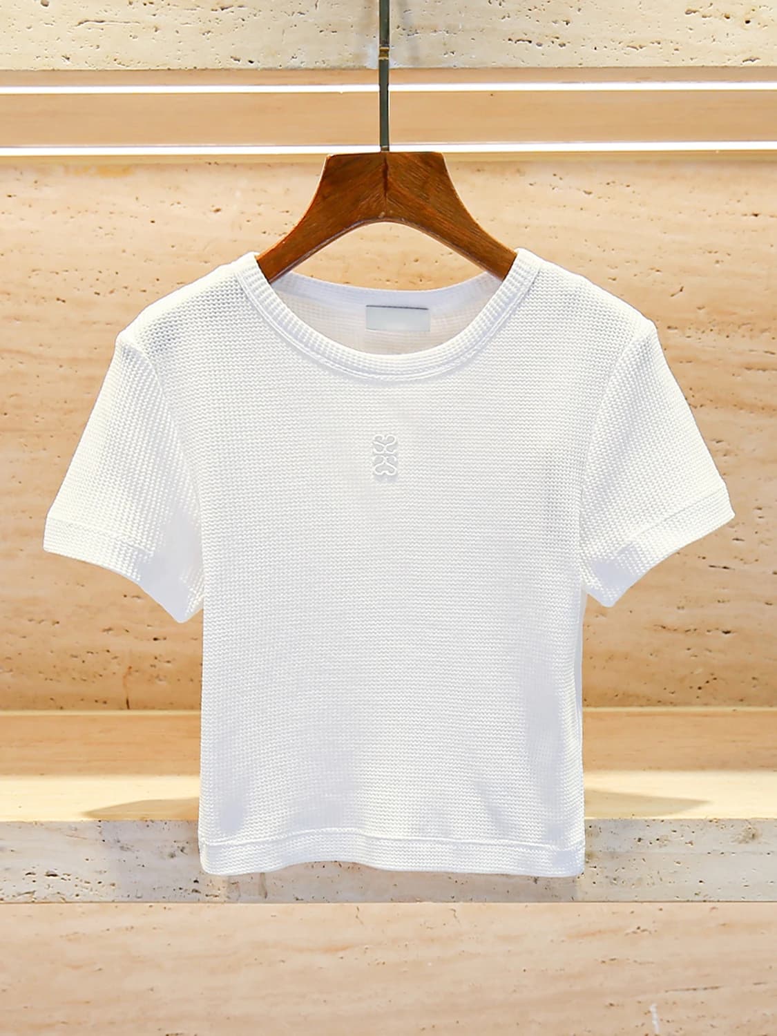 T-shirt Estiva Premium da Donna con Ricami Elaborati, Collo Tondo, Manica Corta, Top Casual Bianco di S Home South Oil