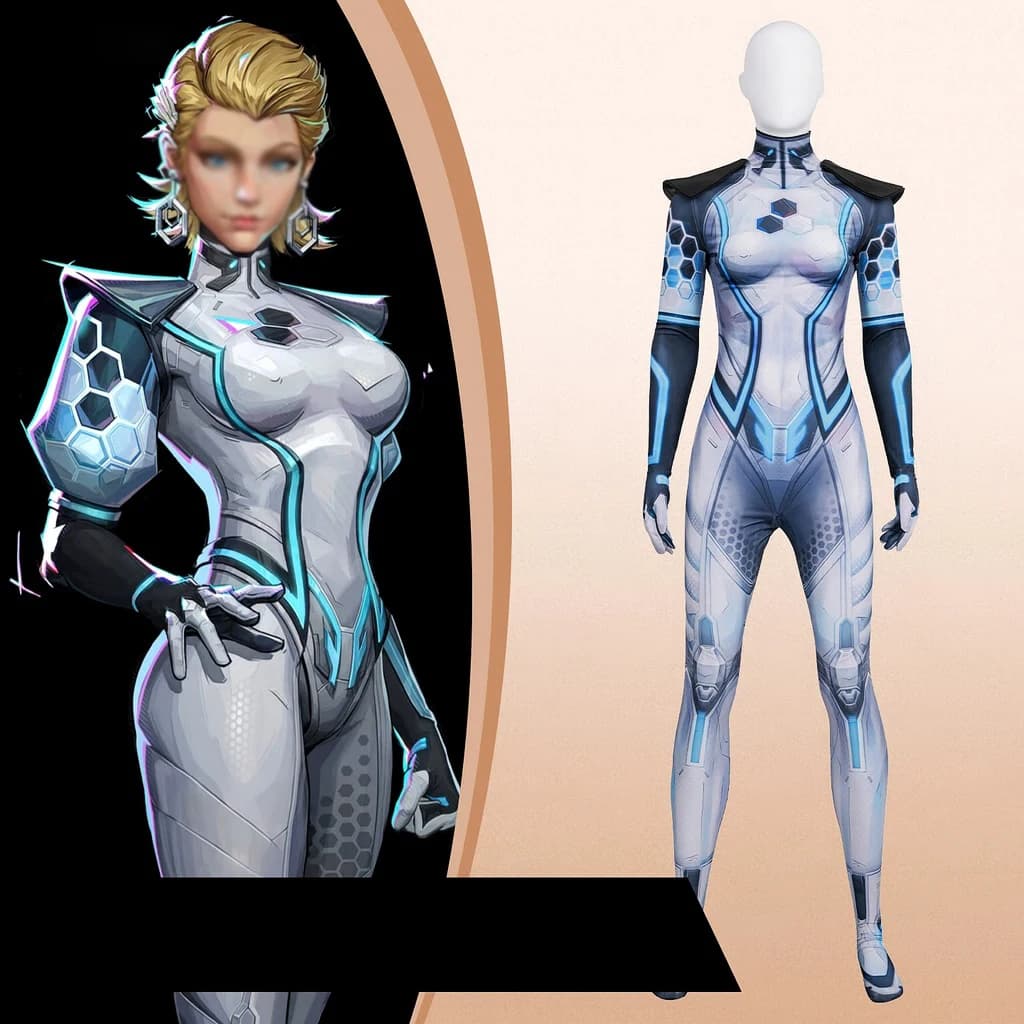 Gioco Rivals Cosplay Costume invisibile Donne sexy Nuova pelle Future Foundation Suit Halloween Party Punk Tuta da battaglia stampata in 3D