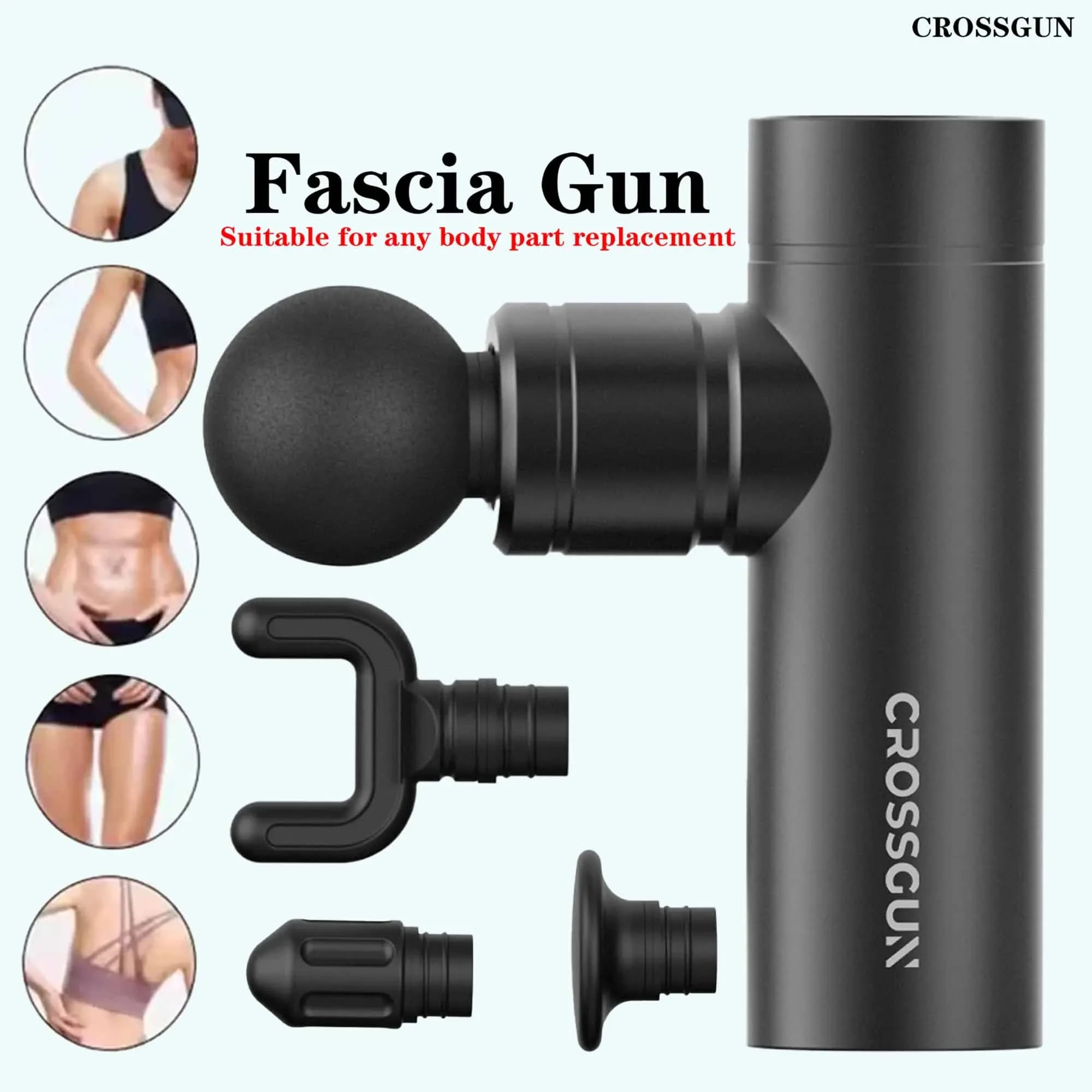 CROSSGUN Mini Intelligent Electric Gun for Variable Frequency Neck Massage AI Body Relaxation Fitness Lift from Muscle Pain