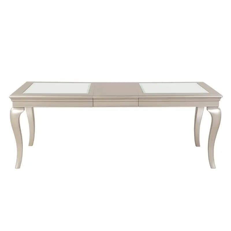 Tavolo da pranzo moderno e glamour con rallunga, gambe Cabriole, pannelli in vetro - Design tradizionale ed elegante per gli spazi da pranzo
