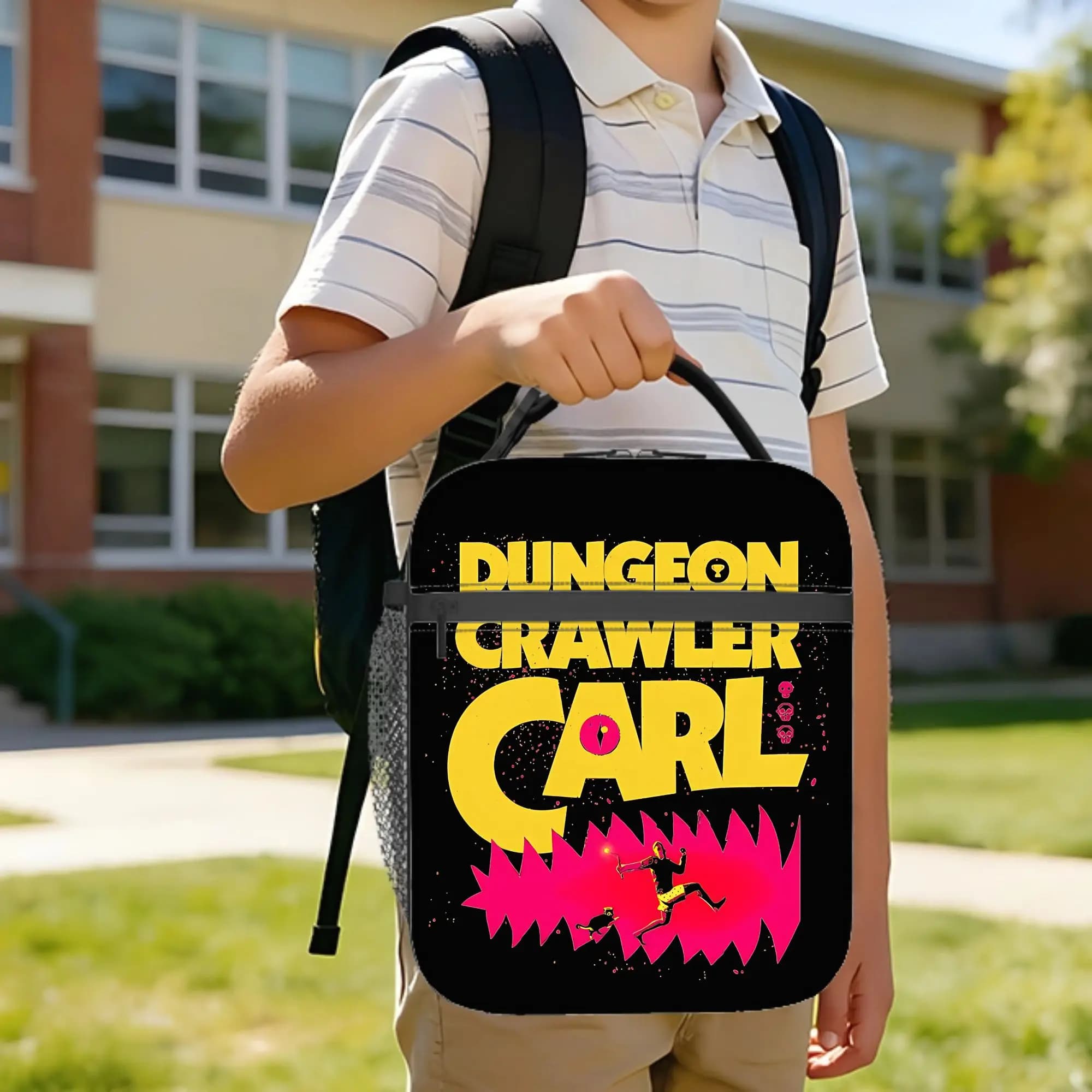 Borse termiche per il pranzo Dungeon Crawler Carl, borsa termica portatile e riutilizzabile, borsa per il pranzo, borsa da lavoro, picnic, uomo, donna
