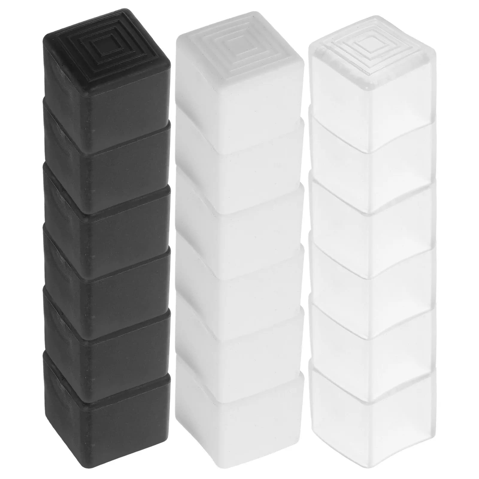 36 Pezzi Cuscinetti Quadrati per Sedie, Tappi Antiscivolo per Gambe di Mobili, Protezioni per Piedi, Antiscivoli per Sedie, Protezioni per Pavimenti in Legno Duro