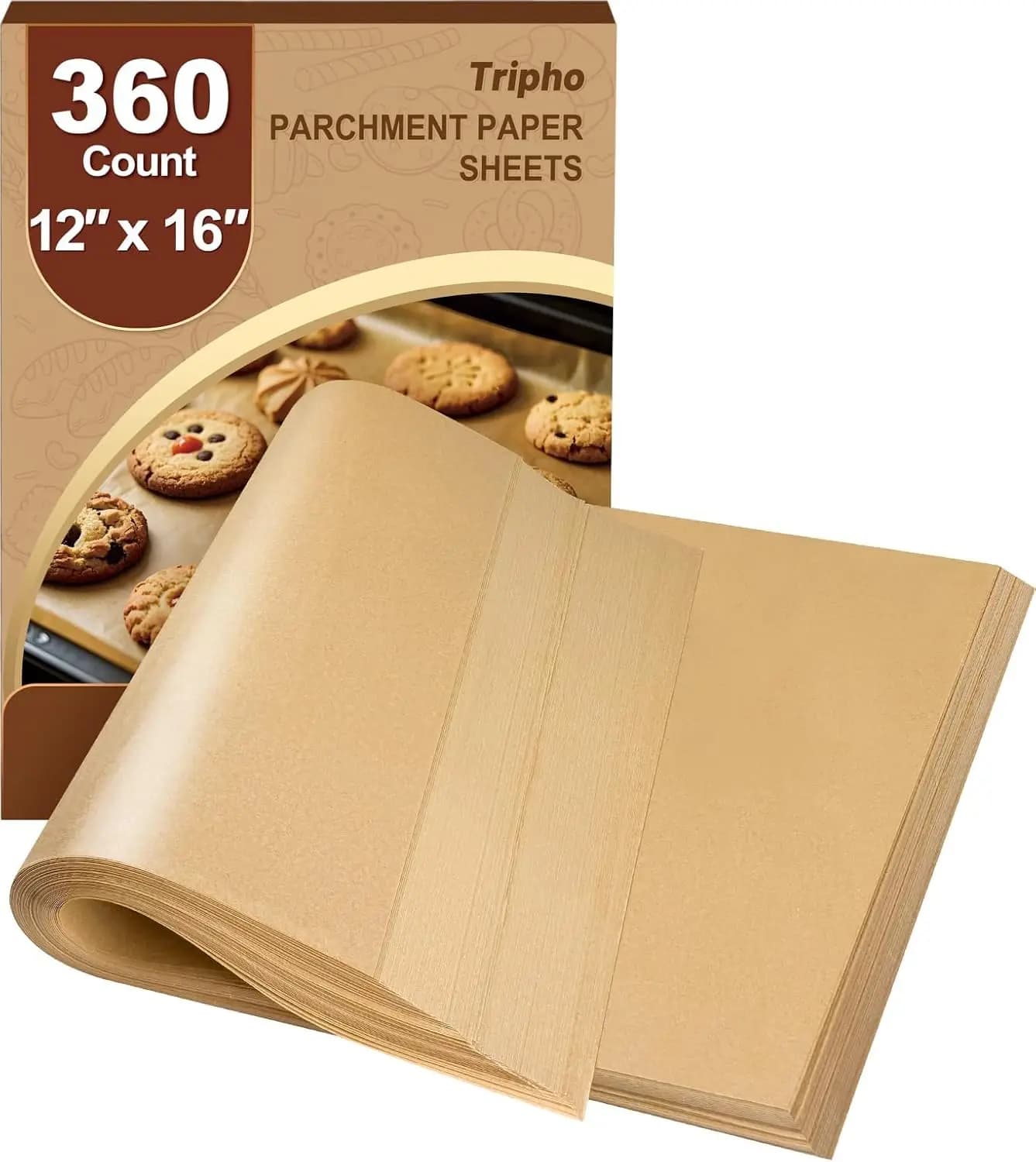 Fogli di carta da forno resistenti 12x16, antiaderenti e a prova di perdite per forno, friggitrice ad aria, microonde