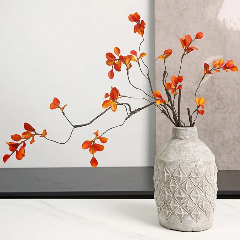 1PCS 3 Fork Red Silk Maple Leaf Autumn Simulation Maple Leaves Fake Plants Home Hotel Wedding Decoration Artificial Flowers