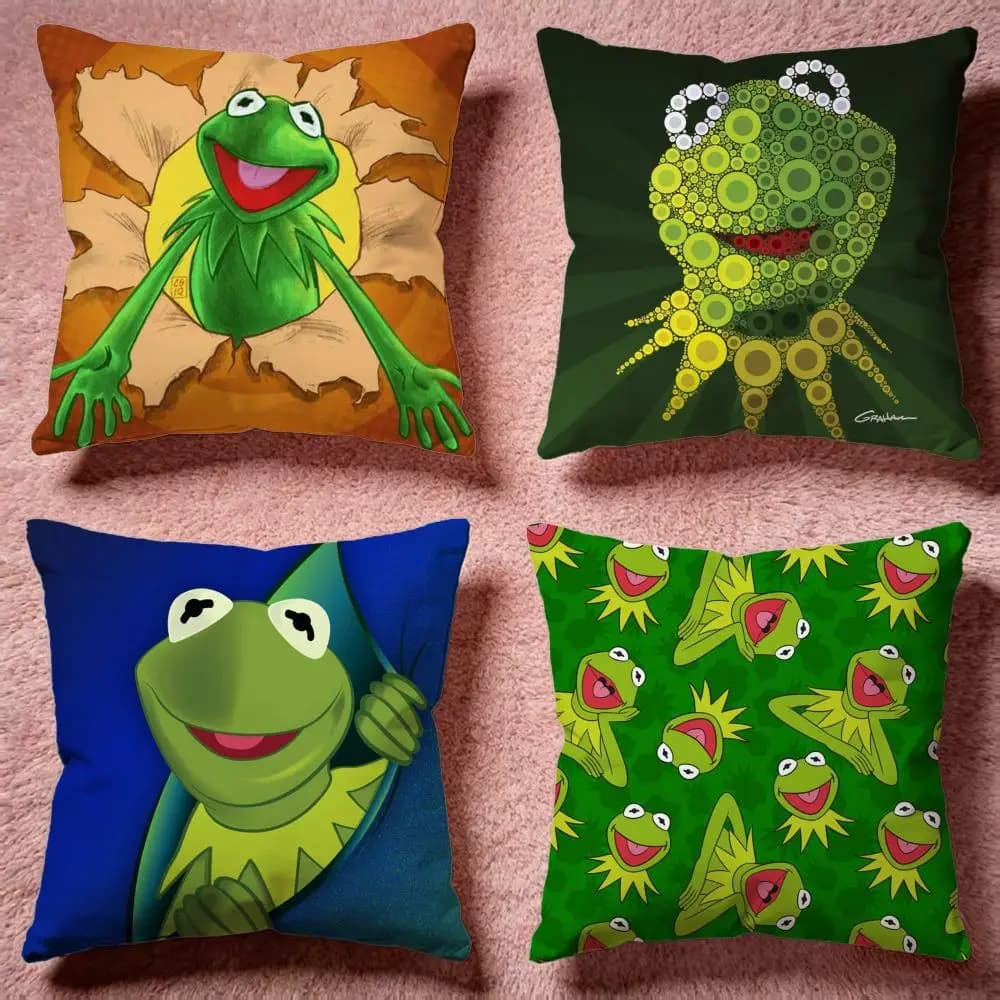 Fodera per cuscino KKermit the Froged di tendenza, federa premium delicata sulla pelle, multiuso per casa, ufficio e viaggi
