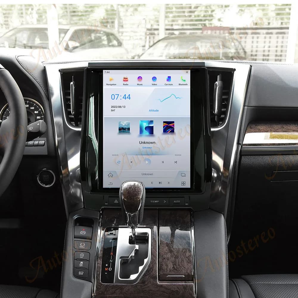 12.1Inch Upgrade Car GPS Radio For Toyota Alphard 30 Series 2015-2021 Multimedia Player Carplay Vertical Screen Android 13 Auto