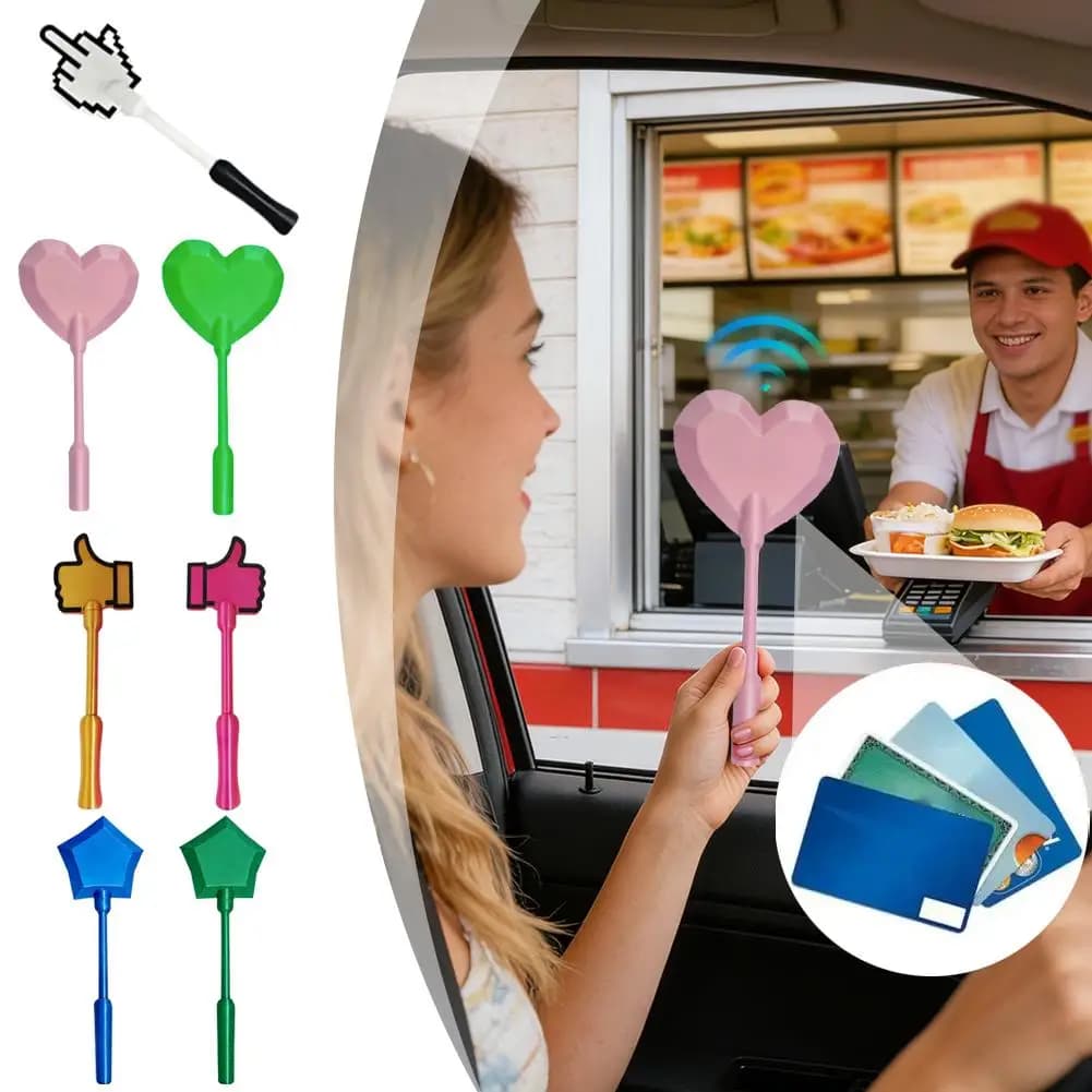 Porta Carte di Credito a Forma di Cuore con Tecnologia NFC Contactless, Estensore per Pagamenti Contactless