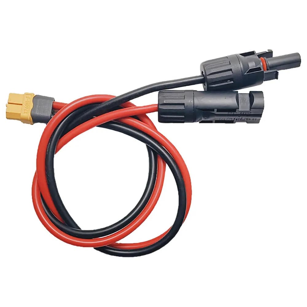 Cavo di ricarica solare 12AWG con adattatore XT60 femmina per connettore pannello solare, prolunga per stazione di alimentazione portatile e generatore solare