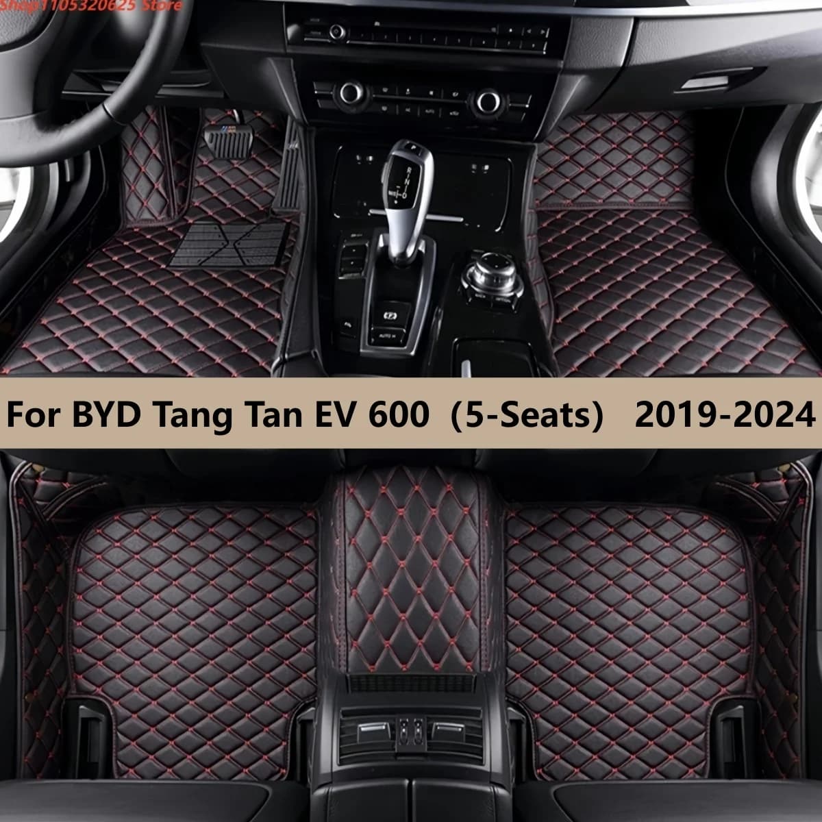 Tappetini per auto personalizzati adatti per BYD Tang Tan EV 600 (5 posti) 2019 2020 2021 2022 2023 2024 Accessori auto Tappeto per auto