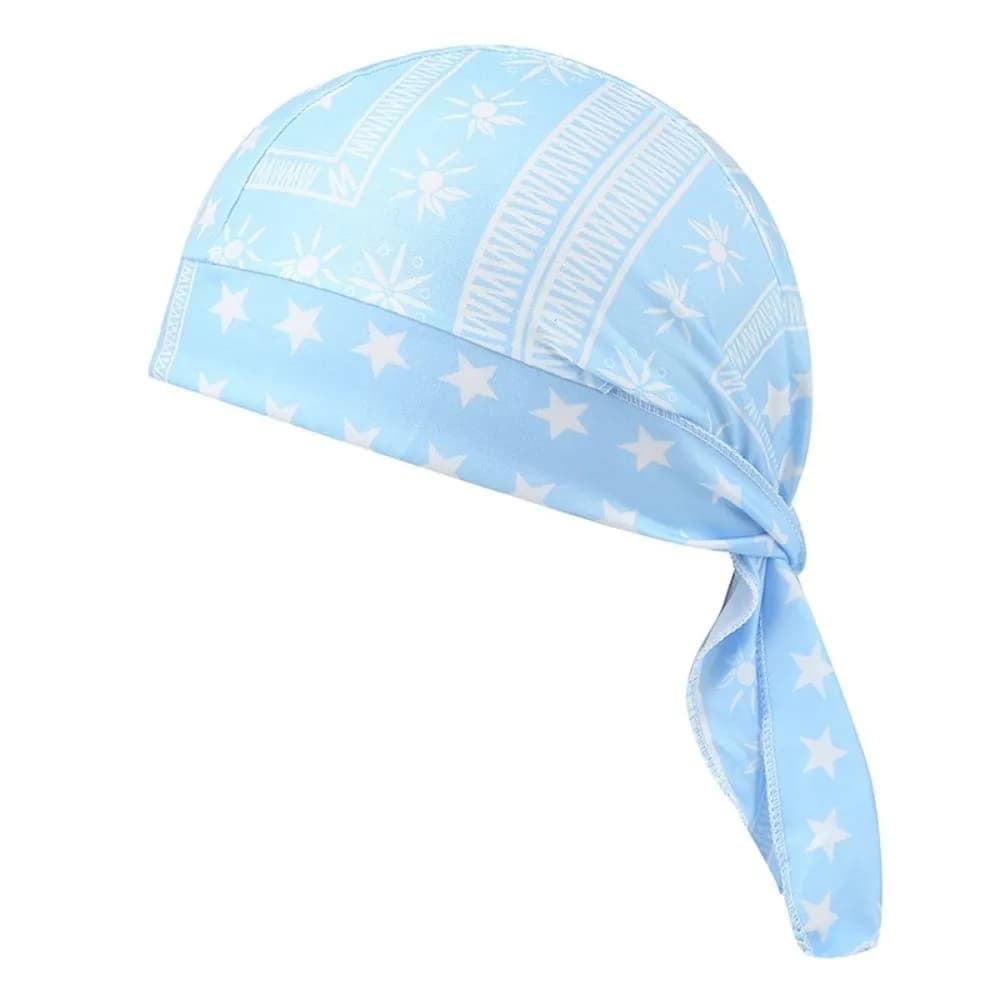 Lightweight Paisley Print Hijab Caps Breathable Adjustable Pirate Hat UV Protection Quick Dry Bandana Headscarf Running