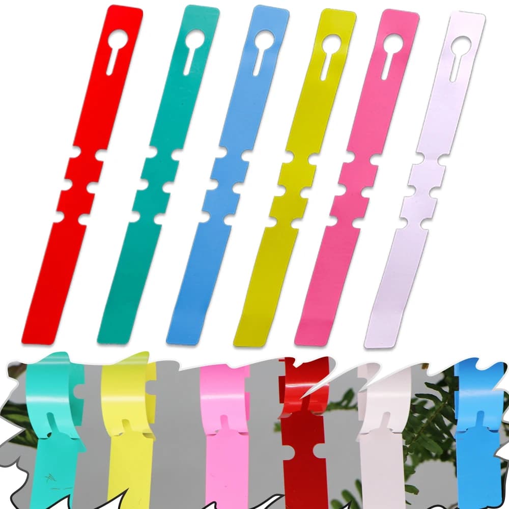 50-100PCS label for plants with adjustable garden buckle vase classification label for hanging waterproof plastic ID card