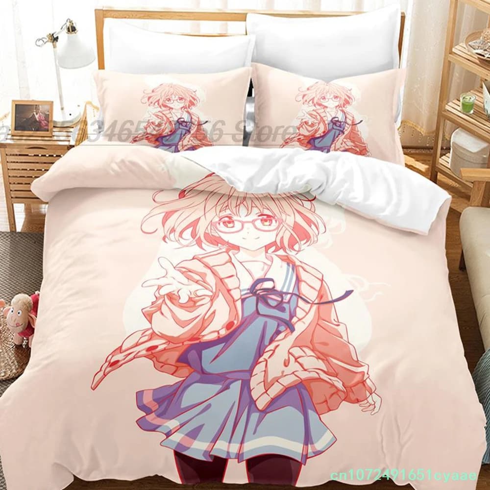 Kuriyama Mirai Bedding Set Single Twin Full Queen King Size Bed Set Aldult Kid Bedroom Duvetcover Sets 3D Conjunto De Cama Anime