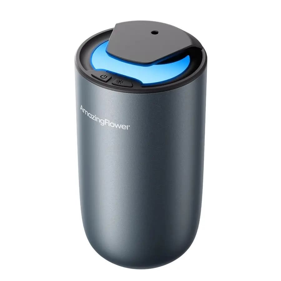 Diffuser for essential oils, smart diffuser for car scenter with 3 levels of nebulization and 3 colors of LED light, automatic ignition/off, rechargeable