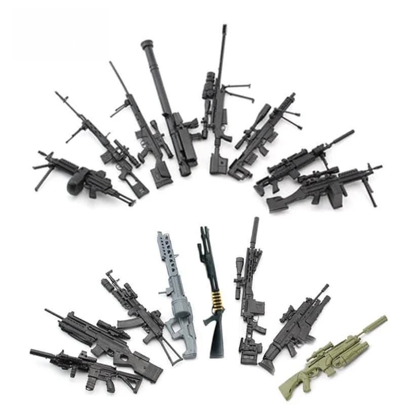 1/6 Assemblare Modello di Pistola Mitragliatrice Submetrico Fucile Da Cecchino SVD AK47 MP40 MG42 Kit di Montaggio In Plastica 8 pz/set