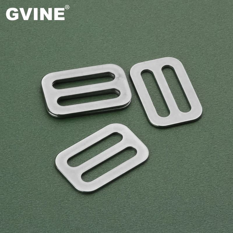 10 Pezzi Fibbie Regolabili in Acciaio Inox da 25mm, Fibbia Tri-Glide per Cinghie di Zaini, Borse e Cinture