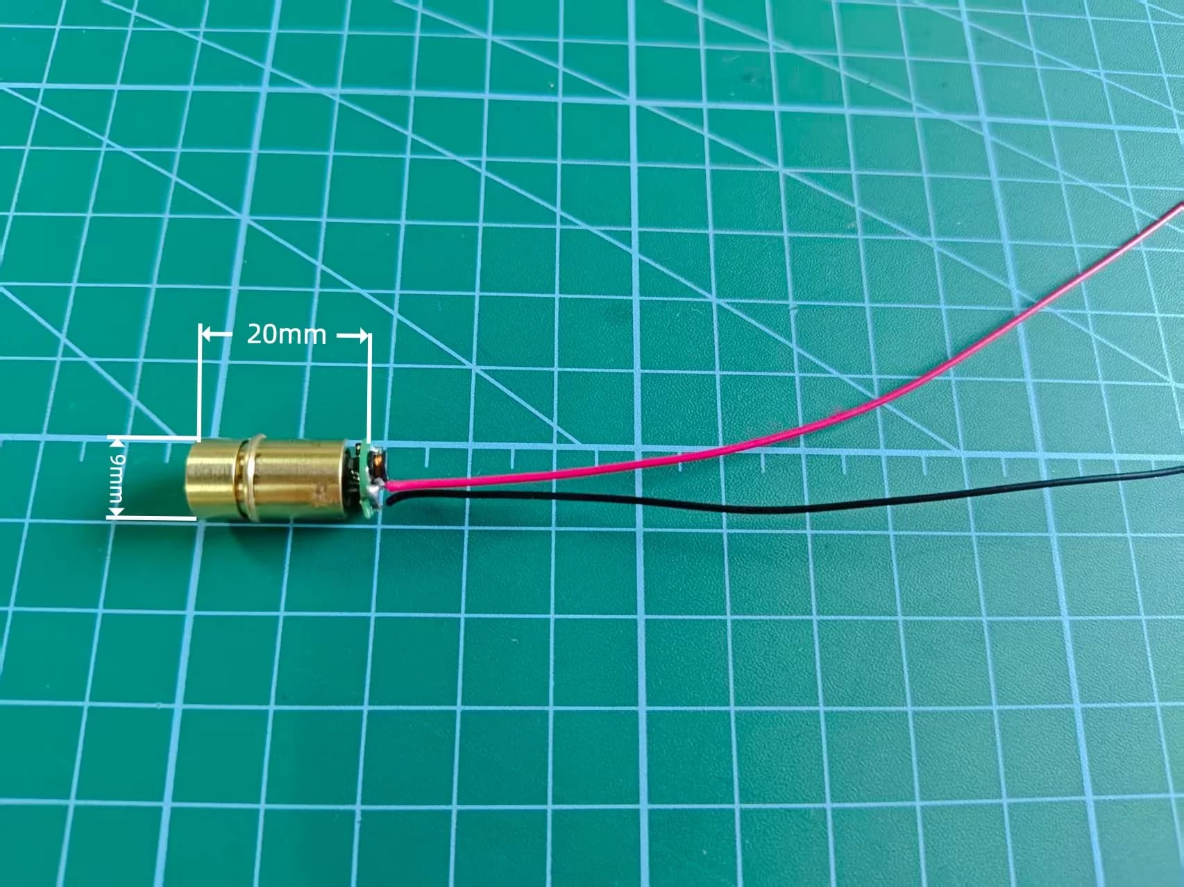 Modulo Laser a Luce Verde 9*20 con Fibra Ottica per Macchina da Taglio e Incisione Laser Fai-da-Te